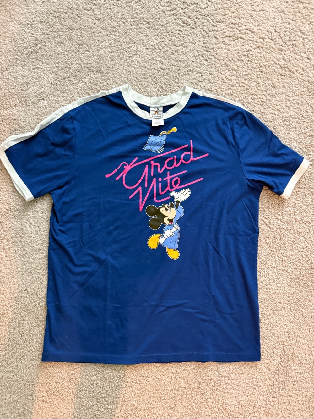 Disney Navy Mickey 'Grad Nite' Ringer Tee